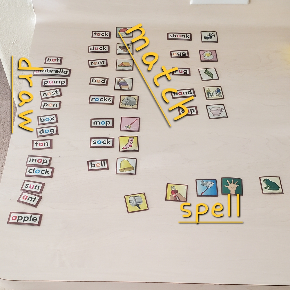 Learn to read match, spell, draw plus grammar activity box plus magnetic…